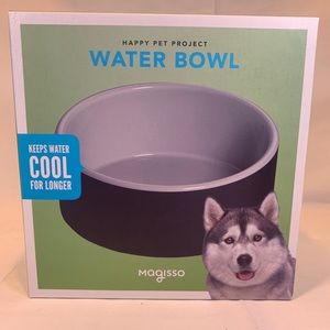Happy Pet Project Cooling Water Bowl, Large, Black/White,